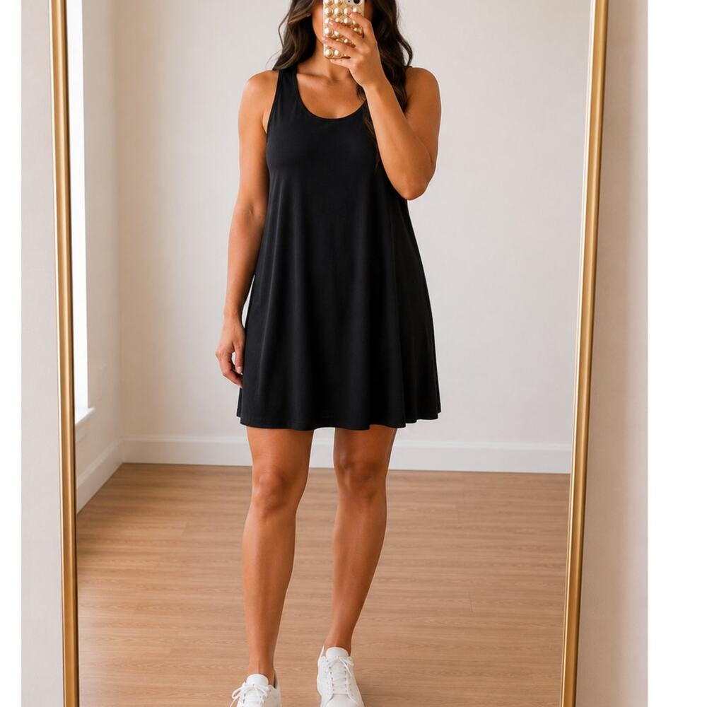 Columbia 🌿UPF 50 Sleeveless Swing Dress Women’s Large Black Omni-Shade Sun